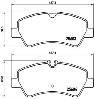 BREMBO Sada brzdových platničiek kotúčovej brzdy P24160 1