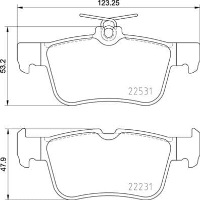 BREMBO Sada brzdových platničiek kotúčovej brzdy P24175 1