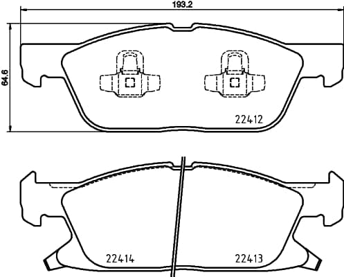 BREMBO Sada brzdových platničiek kotúčovej brzdy P24188 1
