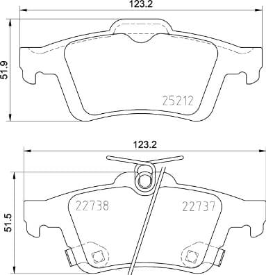 BREMBO Sada brzdových platničiek kotúčovej brzdy P 24 216 1