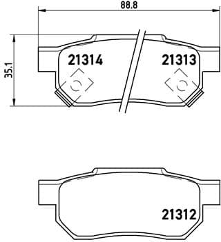 BREMBO Sada brzdových platničiek kotúčovej brzdy P28017 1