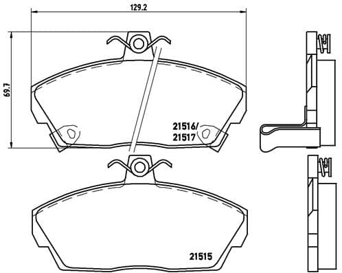 BREMBO Sada brzdových platničiek kotúčovej brzdy P28020 1