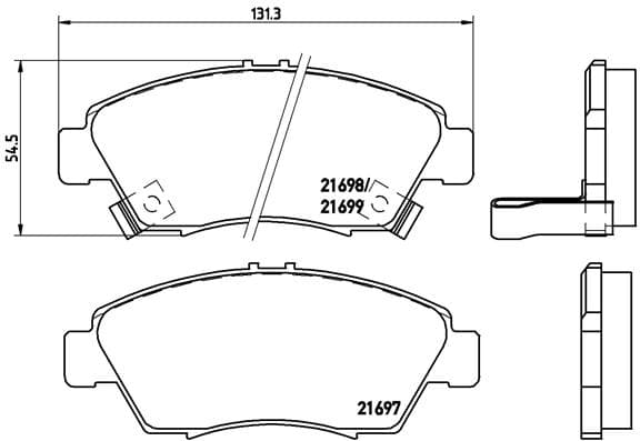 BREMBO Sada brzdových platničiek kotúčovej brzdy P28024 1