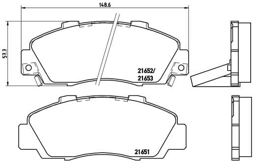 BREMBO Sada brzdových platničiek kotúčovej brzdy P28026 1