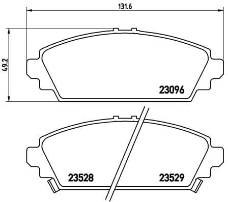 BREMBO Sada brzdových platničiek kotúčovej brzdy P28031 1