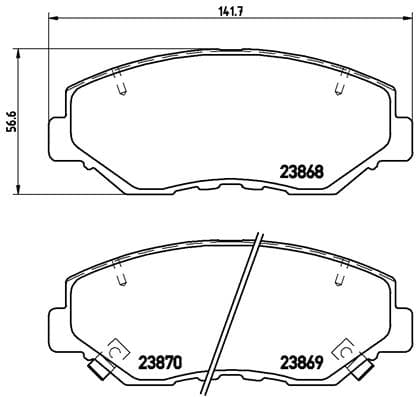 BREMBO Sada brzdových platničiek kotúčovej brzdy P28035 1