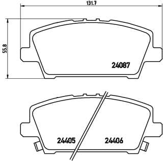 BREMBO Sada brzdových platničiek kotúčovej brzdy P28037 1
