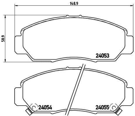 BREMBO Sada brzdových platničiek kotúčovej brzdy P28047 1