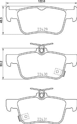 BREMBO Sada brzdových platničiek kotúčovej brzdy P28089 1