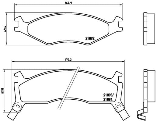 BREMBO Sada brzdových platničiek kotúčovej brzdy P30006 1