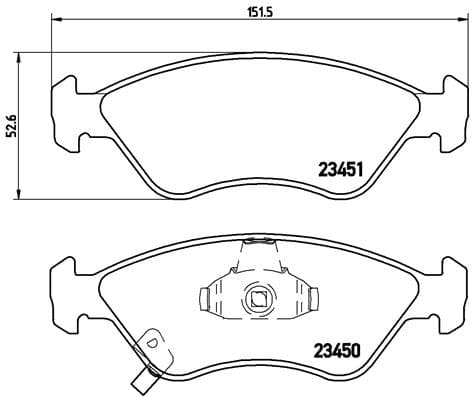 BREMBO Sada brzdových platničiek kotúčovej brzdy P30007 1