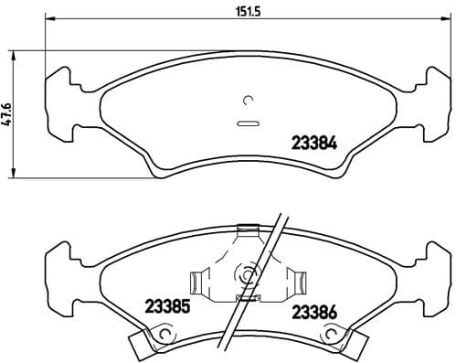 BREMBO Sada brzdových platničiek kotúčovej brzdy P30009 1