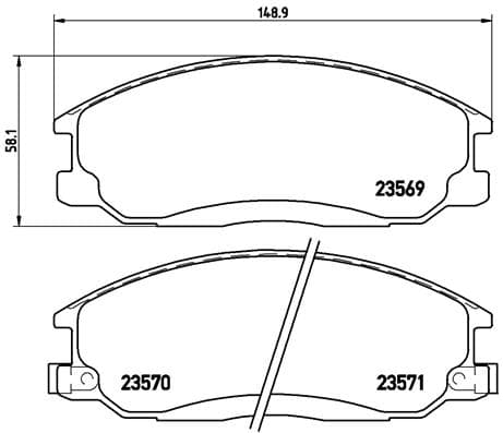 BREMBO Sada brzdových platničiek kotúčovej brzdy P30013 1