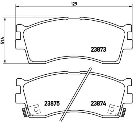 BREMBO Sada brzdových platničiek kotúčovej brzdy P30016 1