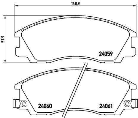 BREMBO Sada brzdových platničiek kotúčovej brzdy P30017 1