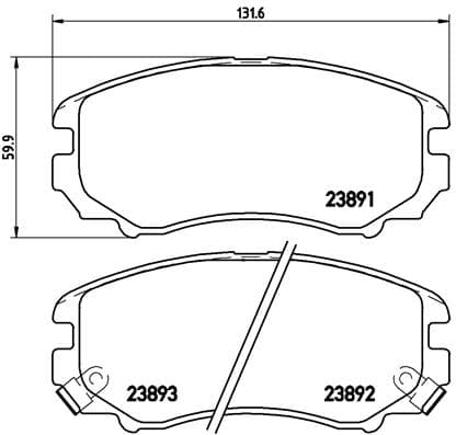 BREMBO Sada brzdových platničiek kotúčovej brzdy P30018 1