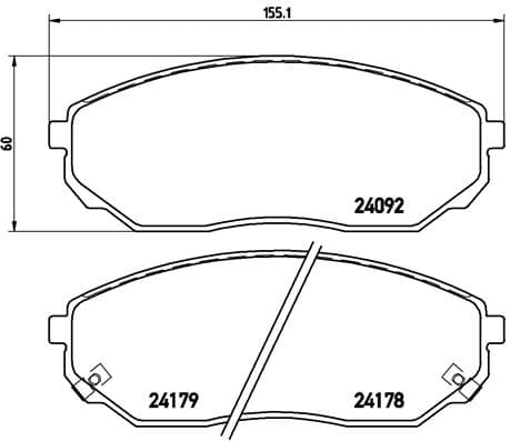 BREMBO Sada brzdových platničiek kotúčovej brzdy P30019 1