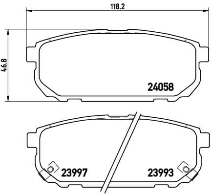 BREMBO Sada brzdových platničiek kotúčovej brzdy P30023 1
