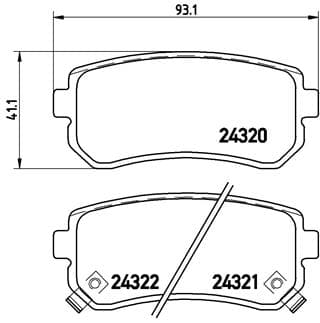 BREMBO Sada brzdových platničiek kotúčovej brzdy P30025 1