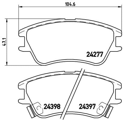 BREMBO Sada brzdových platničiek kotúčovej brzdy P30027 1