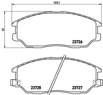 BREMBO Sada brzdových platničiek kotúčovej brzdy P30028 1