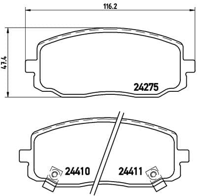 BREMBO Sada brzdových platničiek kotúčovej brzdy P30032 1