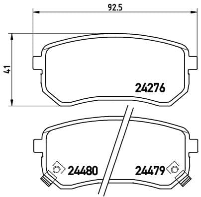 BREMBO Sada brzdových platničiek kotúčovej brzdy P30033 1