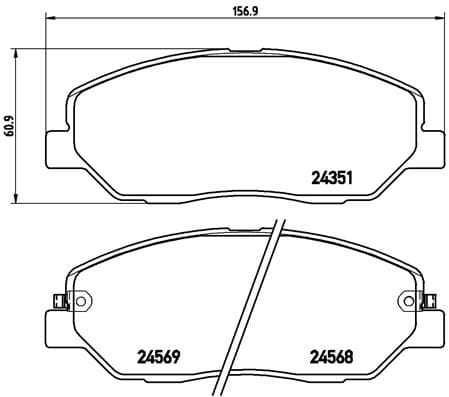 BREMBO Sada brzdových platničiek kotúčovej brzdy P30036 1