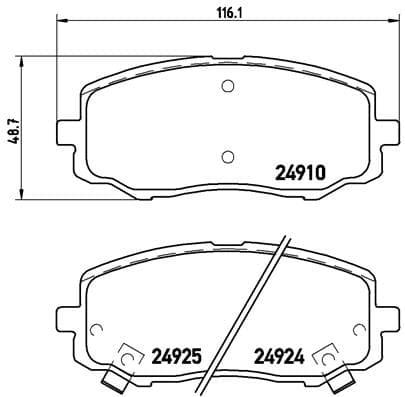 BREMBO Sada brzdových platničiek kotúčovej brzdy P30045 1