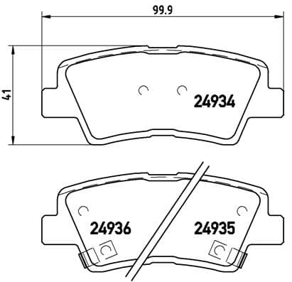 BREMBO Sada brzdových platničiek kotúčovej brzdy P30047 1