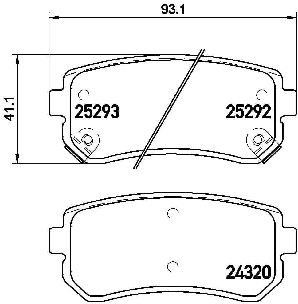 BREMBO Sada brzdových platničiek kotúčovej brzdy P30051 1