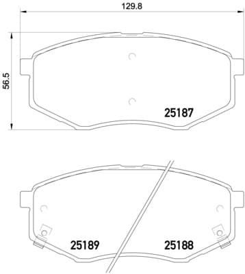 BREMBO Sada brzdových platničiek kotúčovej brzdy P30055 1