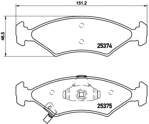 BREMBO Sada brzdových platničiek kotúčovej brzdy P30062 1