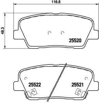 BREMBO Sada brzdových platničiek kotúčovej brzdy P30063 1