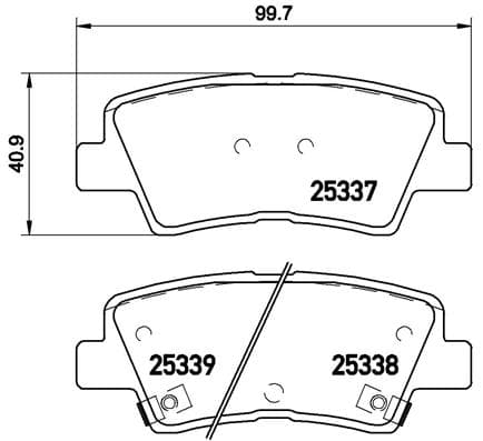 BREMBO Sada brzdových platničiek kotúčovej brzdy P30067 1
