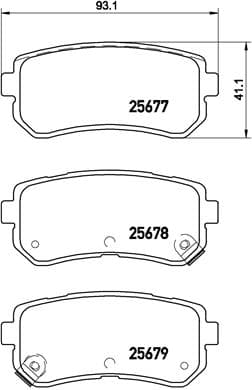 BREMBO Sada brzdových platničiek kotúčovej brzdy P30068 1