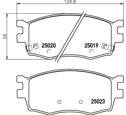 BREMBO Sada brzdových platničiek kotúčovej brzdy P30069 1
