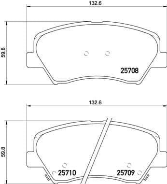 BREMBO Sada brzdových platničiek kotúčovej brzdy P30073 1