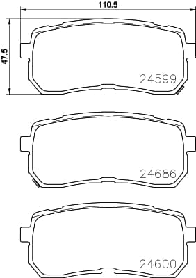 BREMBO Sada brzdových platničiek kotúčovej brzdy P30080 1