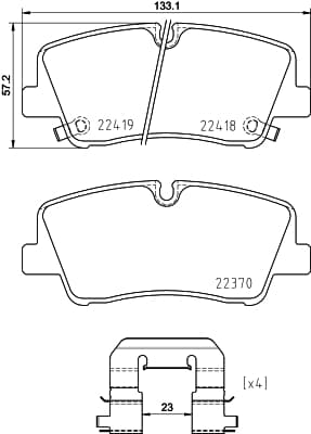 BREMBO Sada brzdových platničiek kotúčovej brzdy P30089 1