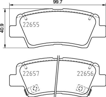 BREMBO Sada brzdových platničiek kotúčovej brzdy P30103 1
