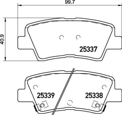 BREMBO Sada brzdových platničiek kotúčovej brzdy P 30 106 1