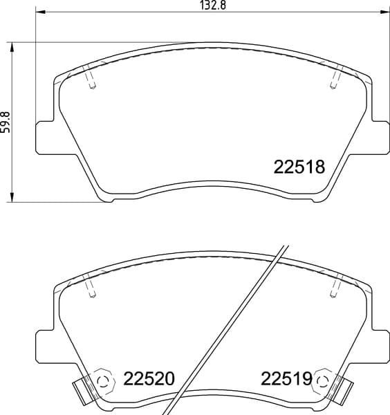 BREMBO Sada brzdových platničiek kotúčovej brzdy P30107E 1