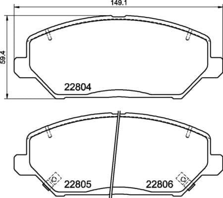 BREMBO Sada brzdových platničiek kotúčovej brzdy P30110 1