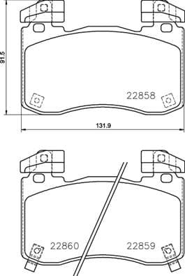 BREMBO Sada brzdových platničiek kotúčovej brzdy P 30 113 1