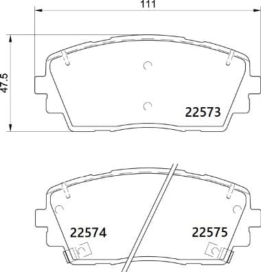 BREMBO Sada brzdových platničiek kotúčovej brzdy P 30 115 1