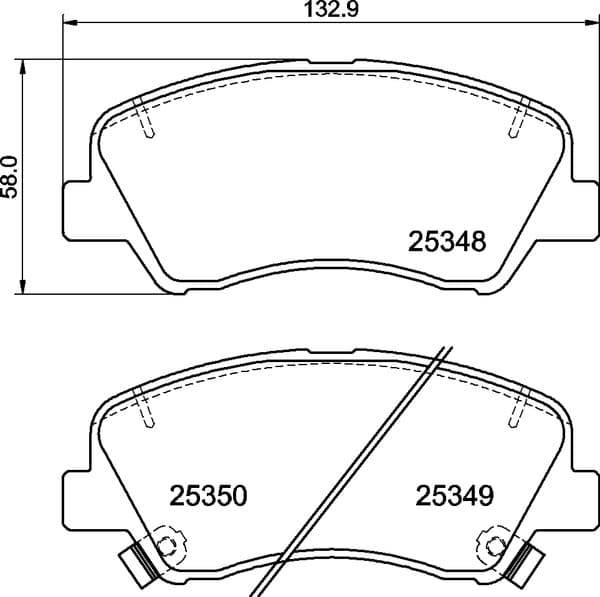 BREMBO Sada brzdových platničiek kotúčovej brzdy P 30 122 1
