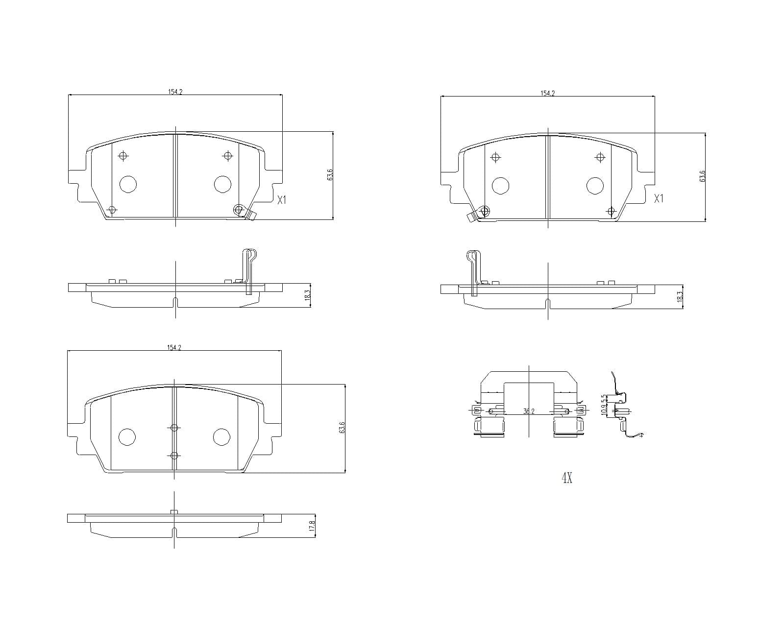 BREMBO Sada brzdových platničiek kotúčovej brzdy P 30 151 1