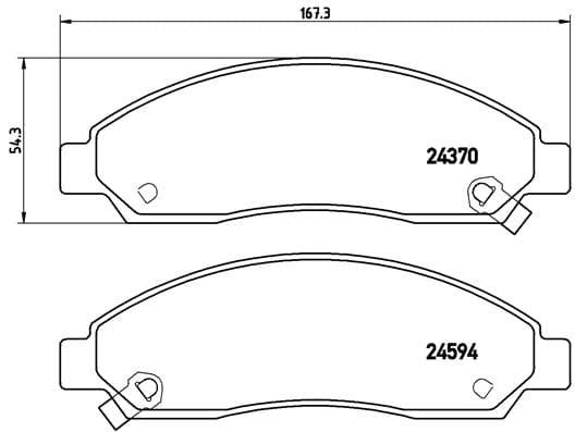 BREMBO Sada brzdových platničiek kotúčovej brzdy P34005 1