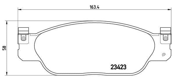 BREMBO Sada brzdových platničiek kotúčovej brzdy P36012 1